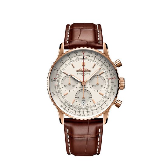 Breitling Replica Watch Navitimer B01 Chronograph 41 18k Red Gold RB0139211G1P1