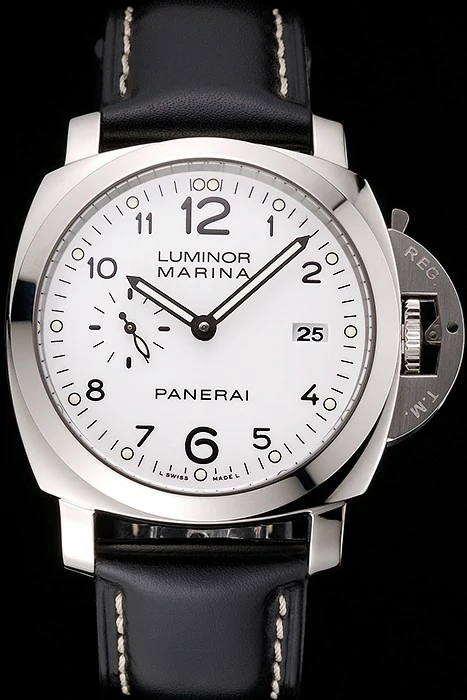 Panerai Luminor Marina 3 Days White Dial Stainless Steel Case Black Leather Strap new122095