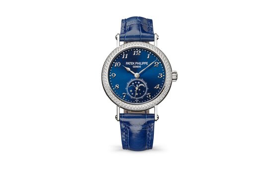Patek Philippe Replica Watch Complication Moon Phases, 18k White Gold with 132 (~1.09 cts.) brilliant-cut diamonds, 33mm, 7121/200G-001