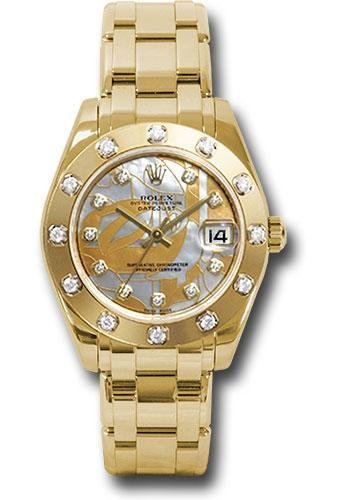 Replica Rolex Datejust Pearlmaster 34mm Watch: 81318 gdd