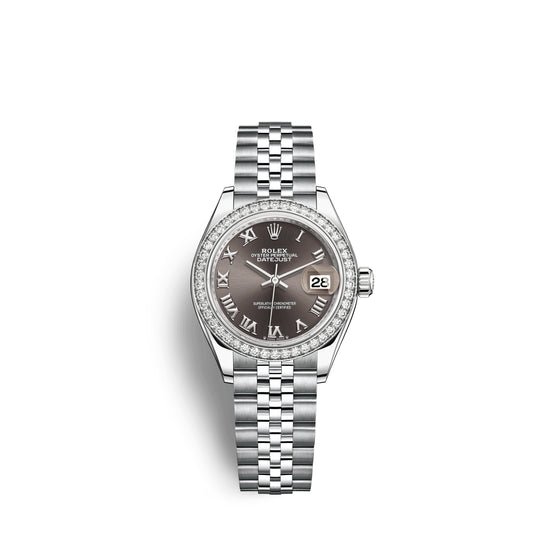 Rolex Replica Watch Lady-Datejust 28, Oystersteel and 18k White Gold, 279384RBR-0015