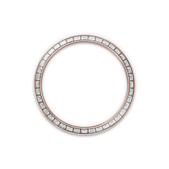 Rolex Replica Watch Land-Dweller 40, 18k Everose Gold and Diamonds, Intense white dial, Flat Jubilee, 127385tbr-0003