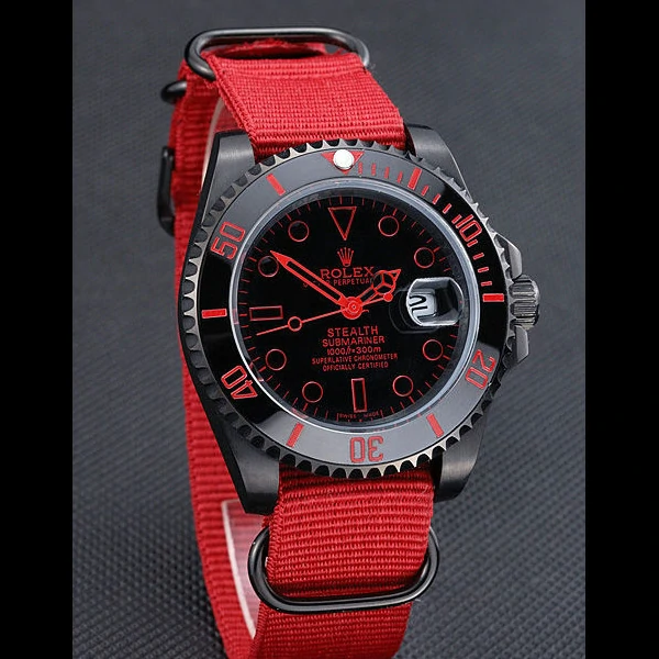 Rolex Stealth Submariner Red Nylon Strap new59924