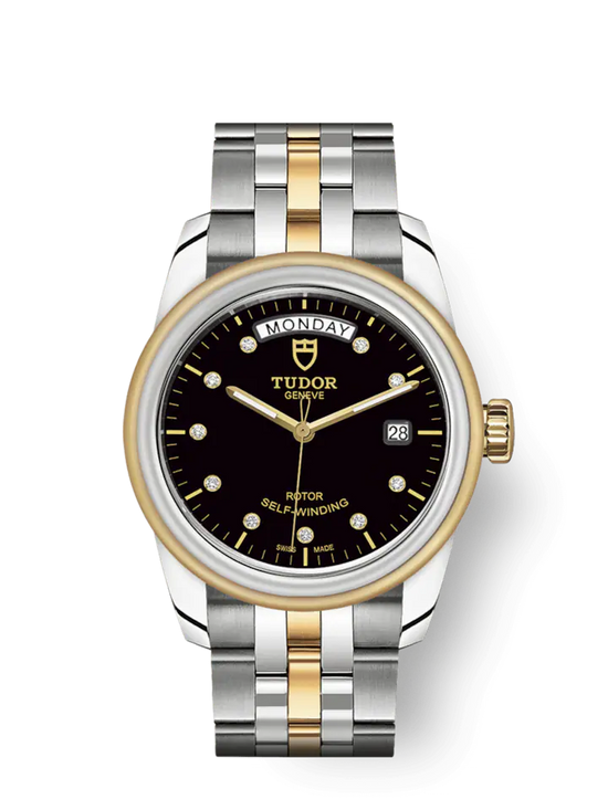 Tudor Replica Watch Glamour Date+Day, Stainless Steel and 18k Yellow Gold with Diamond-set, 39mm, M56003-0008