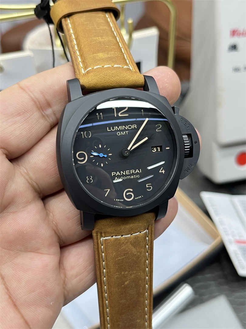 VS Factory PAM441 – 44mm Ceramic Panerai Luminor GMT Replica with P9001 Movement